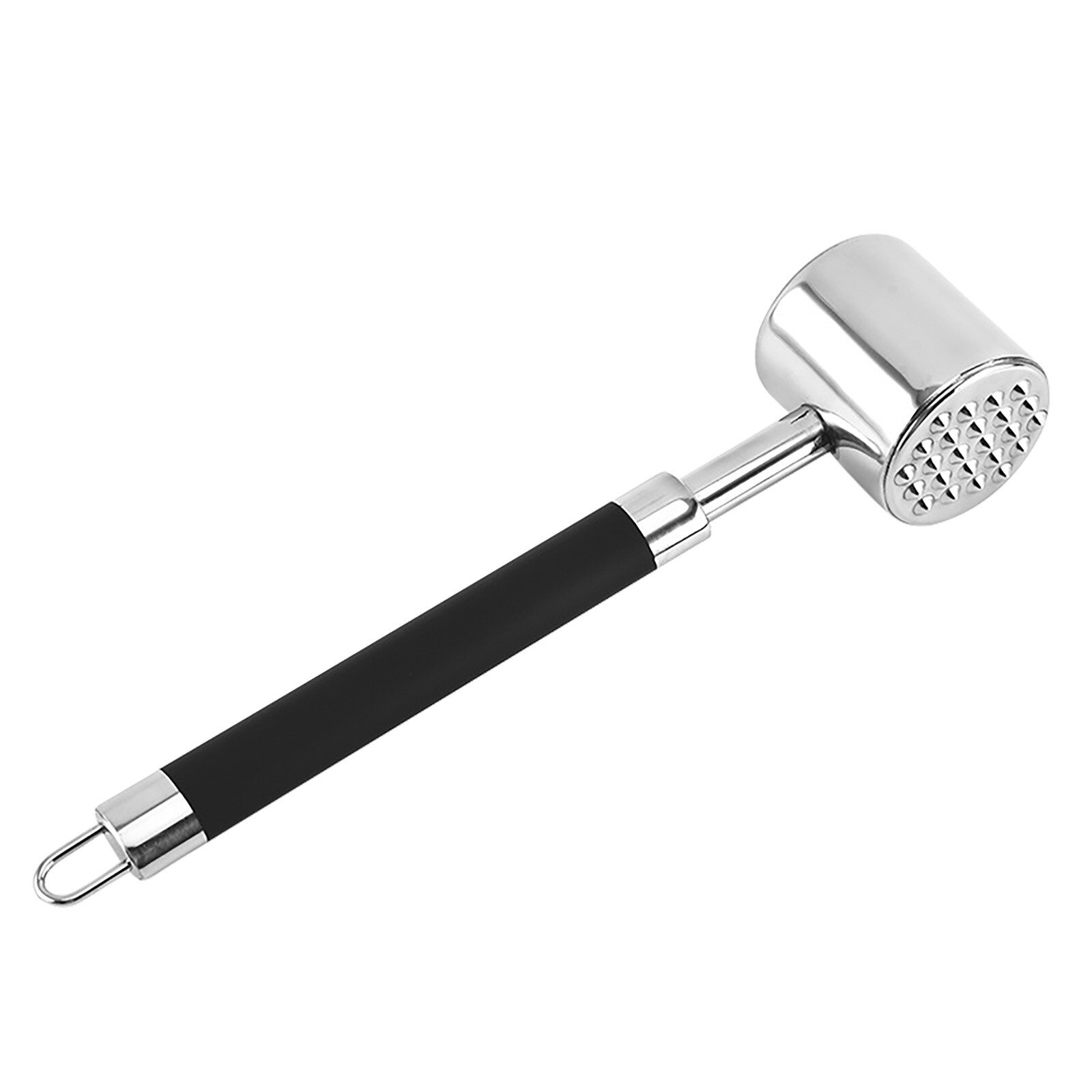 Mazo de carne para golpear carne, carne, pollo, cerdo, doble cara, martillo de carne a prueba de óxido, mano de goma ergonómica de aleación de Zinc