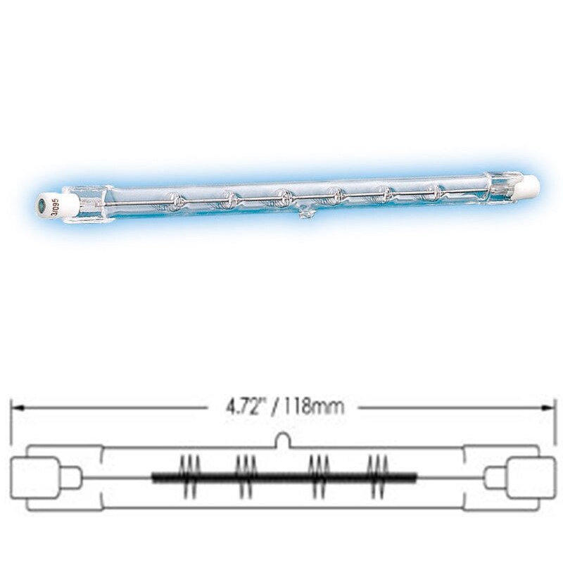 Bright Halogen Bulb Iodine Tungsten Lamp Tube 118MM 300W Household Decor Double Ended Linear Warm White