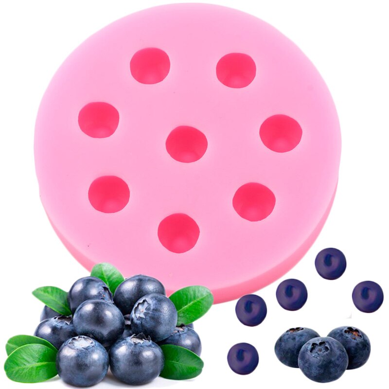 Fruit Raspberry Blueberry Silicone Mould Fondant Chocolate Jelly Making Cake Tools Decoration Mold DIY Candy Resin Clay Moulds