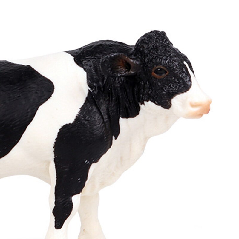 Pvc Simmental Zwarte Stier Vee Dieren Actiefiguren Statische Leuke Model Collection Koe Model Speelgoed Voor Kinderen