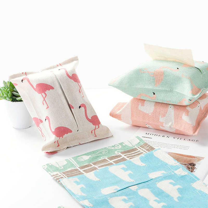 1pcs Cloth Tissue Box Storage Box Towel Tissue Pumping Paper Bags for Toliet Home Decorations Baby Wipes Box