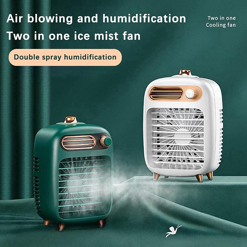 Portable Air Conditioner Fan, Personal Space Air Cooling Fan for Home Office, USB Portable Air Conditioner