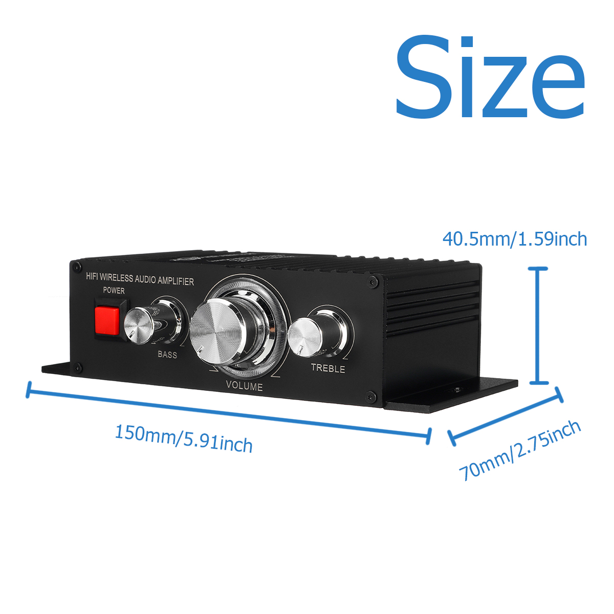 400W Stereo Hifi Car Home Subwoofer Amplifier Amp Sound Speaker bluetooth 4.2+EDR Audio LED