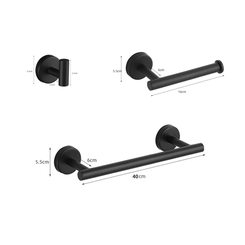 Silver Bathroom Hardware Set 304 Stainless Steel Towel Rack Toilet Paper Holder Liquid Soap Holder Towel Bar Toilet Accessories