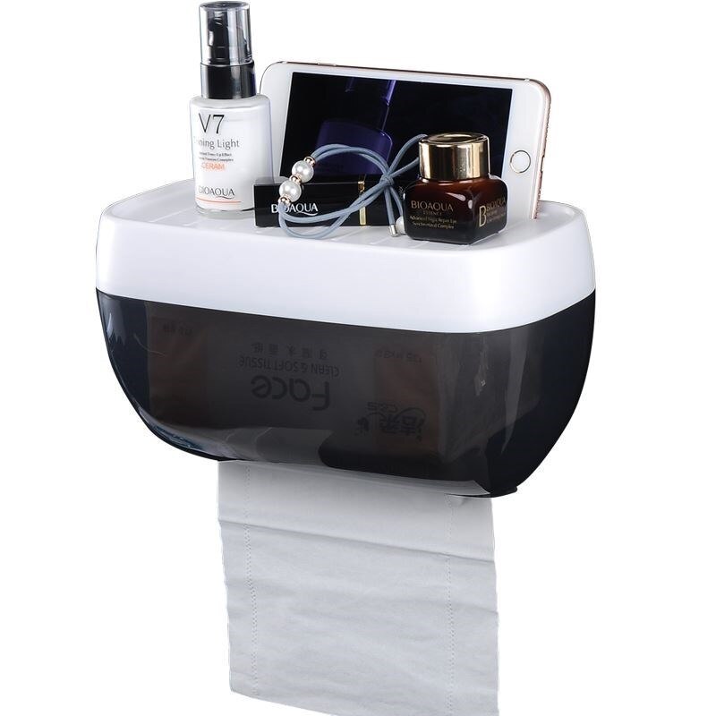 Toilet Tissue Box Toilet Paper Rack Paper Extraction Chart Drum Bathroom Kitchen Waterproof Toilet Paper Storage Shelf Hole Punc