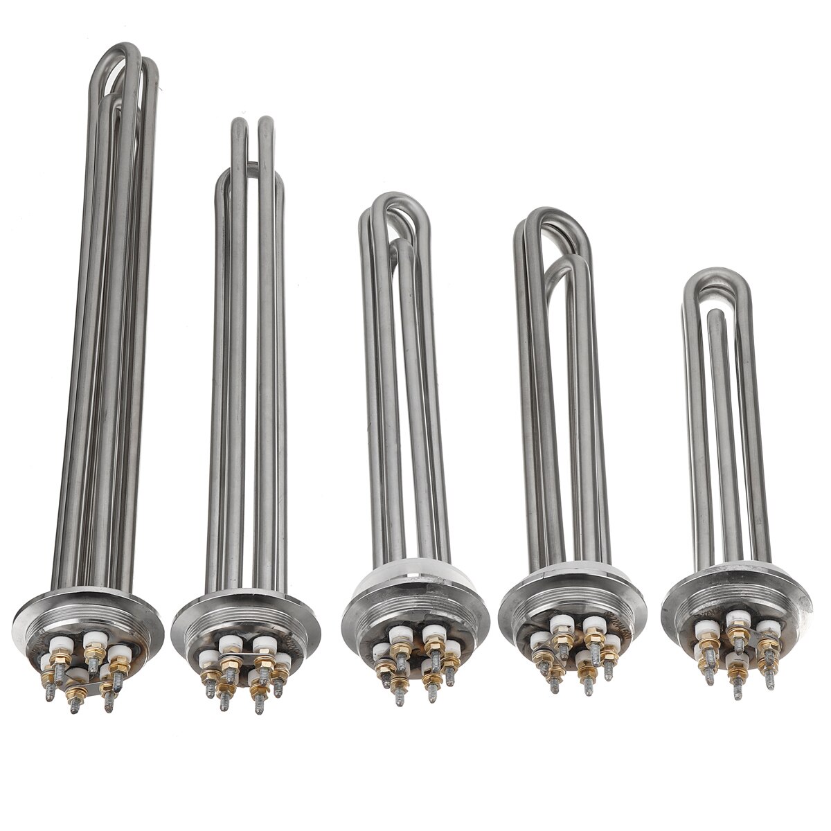 2" Tri-clamp (OD63) 220V Electrical Heating Element Immersion Water Heater Water Oil Heater Pipe 3/4.5/6/9/12KW All 304SUS