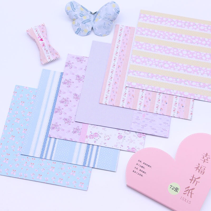72PCS 15cm Square Origami Paper Kid DIY Handmade Double Sided Coloured Folded Craft Paper Scrapbooking Decoration Arts Material