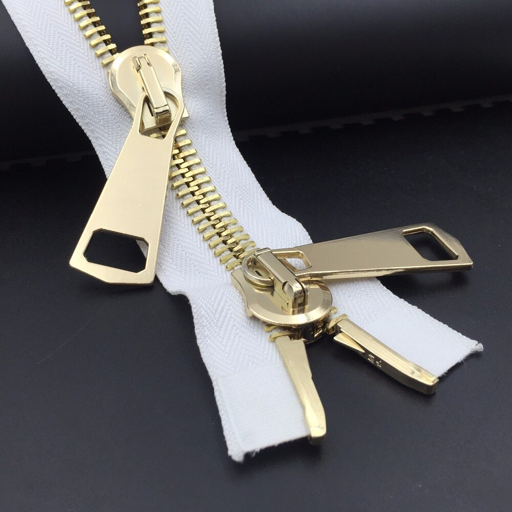big zipper #15 metal zipper for sewing double sliders for wind coat down jacket bags repair 85cm 100cm 1piece black white zip