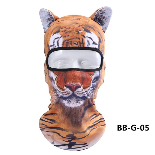 Tocado de para mascotas, pasamontañas 3D de animales para bicicleta, gato, ciclismo completo: 05