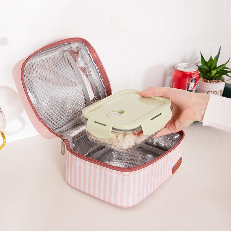 Geïsoleerde Lunch Tas Voor Mannen Vrouwen Kids, Thermische Geïsoleerde Koeler Voedsel Picknick Doos Lekvrije Herbruikbare Bento Pack Handtas