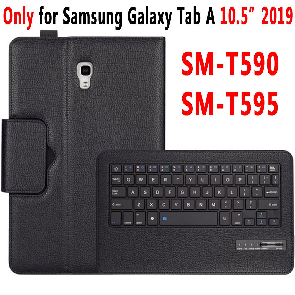 Bluetooth Keyboard Leather Case for Samsung Galaxy Tab A A6 10.1 10.5 T580 T585 SM-T580 SM-T585 Cover Funda