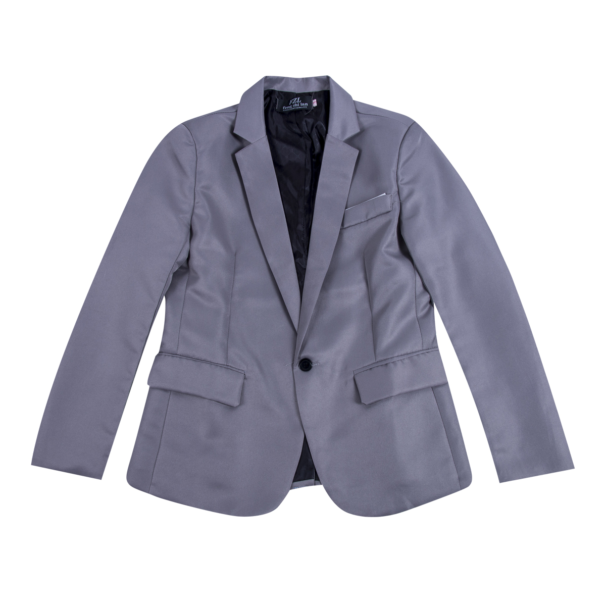 Men's Casual Business Slim Fit Formal One Button Suit Blazer Coat Jacket Top Black Blue Gray Red: Gray / L