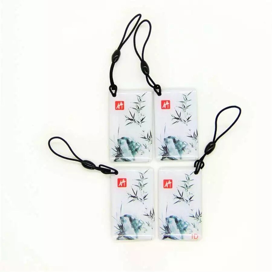 1pcs 125Khz Em4100/TK4100 RFID ID Card Keyfob Access Control System Epoxy Waterproof Tag Keychain Only Read