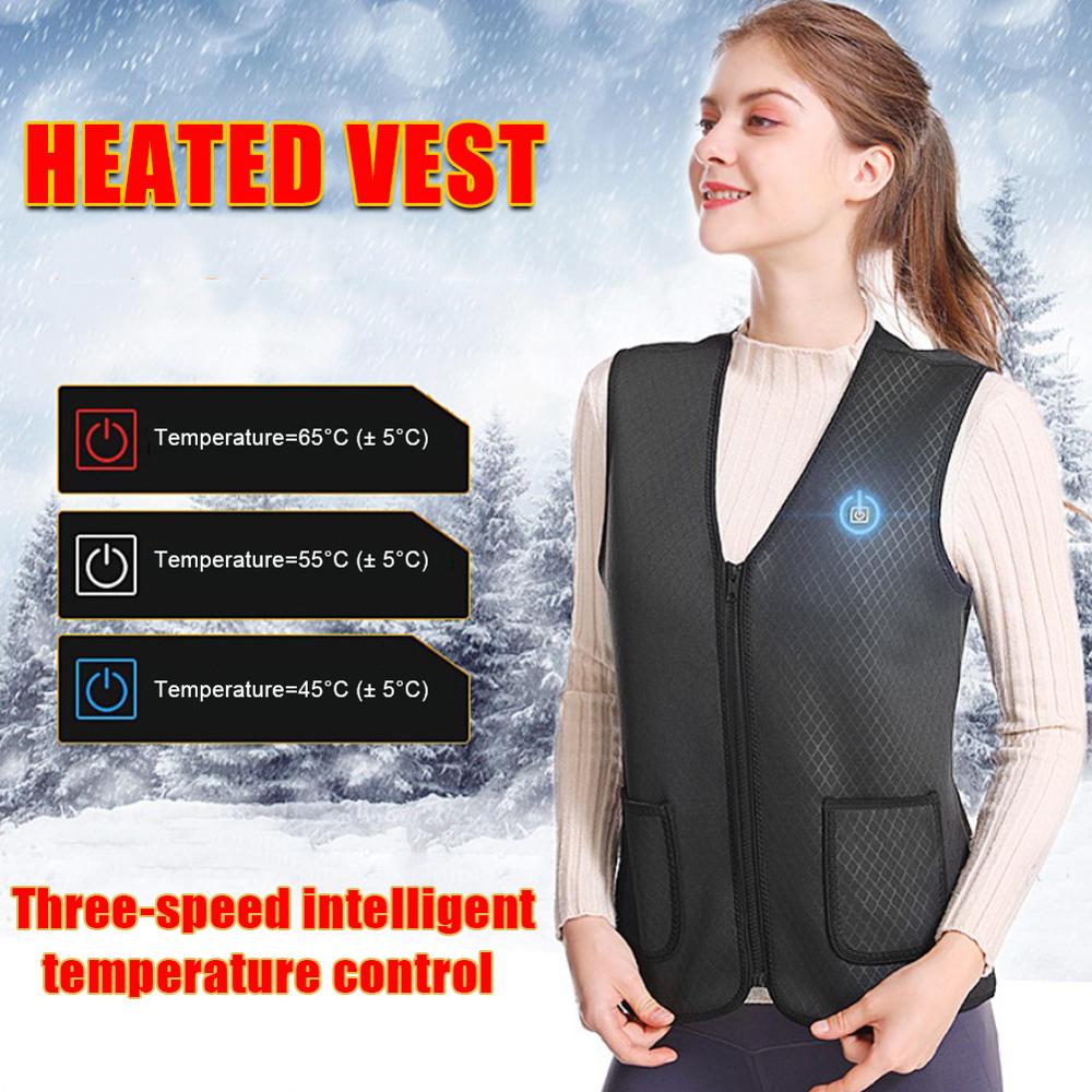 Motorcycle Heated Vest USB Charging Magnetic Therapy Heated Warm Vest Heating Clothing for Men Women