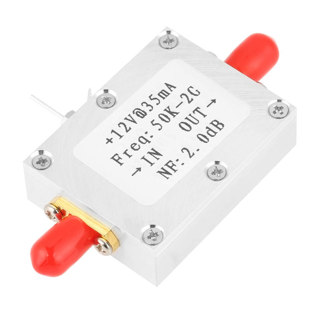 RF Amplifier Signal Receiver 50K-2GHZ Low Noise Amplifier RF Amplifier Broadband Low Noise Amplifier LNA Gain 31DB Gain
