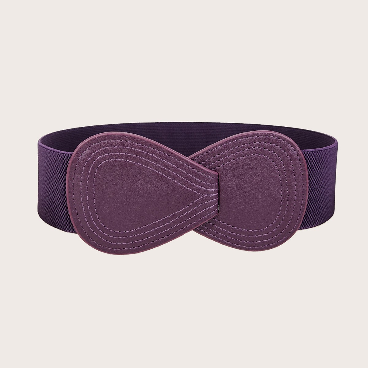 Elastisk linning til kvinner, dekorasjon til kjole til daglig pendling, midjebeskytter: Lilla / 80cm