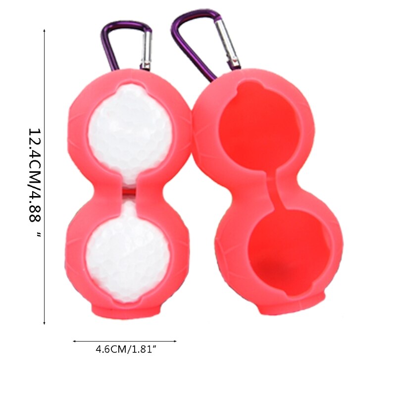 Silicone Golf Ball Cover Wear Resistant Protective with Keychain Golf Accessories Supplies Lightweight Golf Ball Sleeve