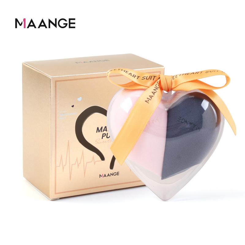 2pcs/set Heart-shaped Sponge Puff Wet Dry Beauty Face Foundation Powder MakeUp Cosmetics Makeup Egg Puff Tools Accessories: 03