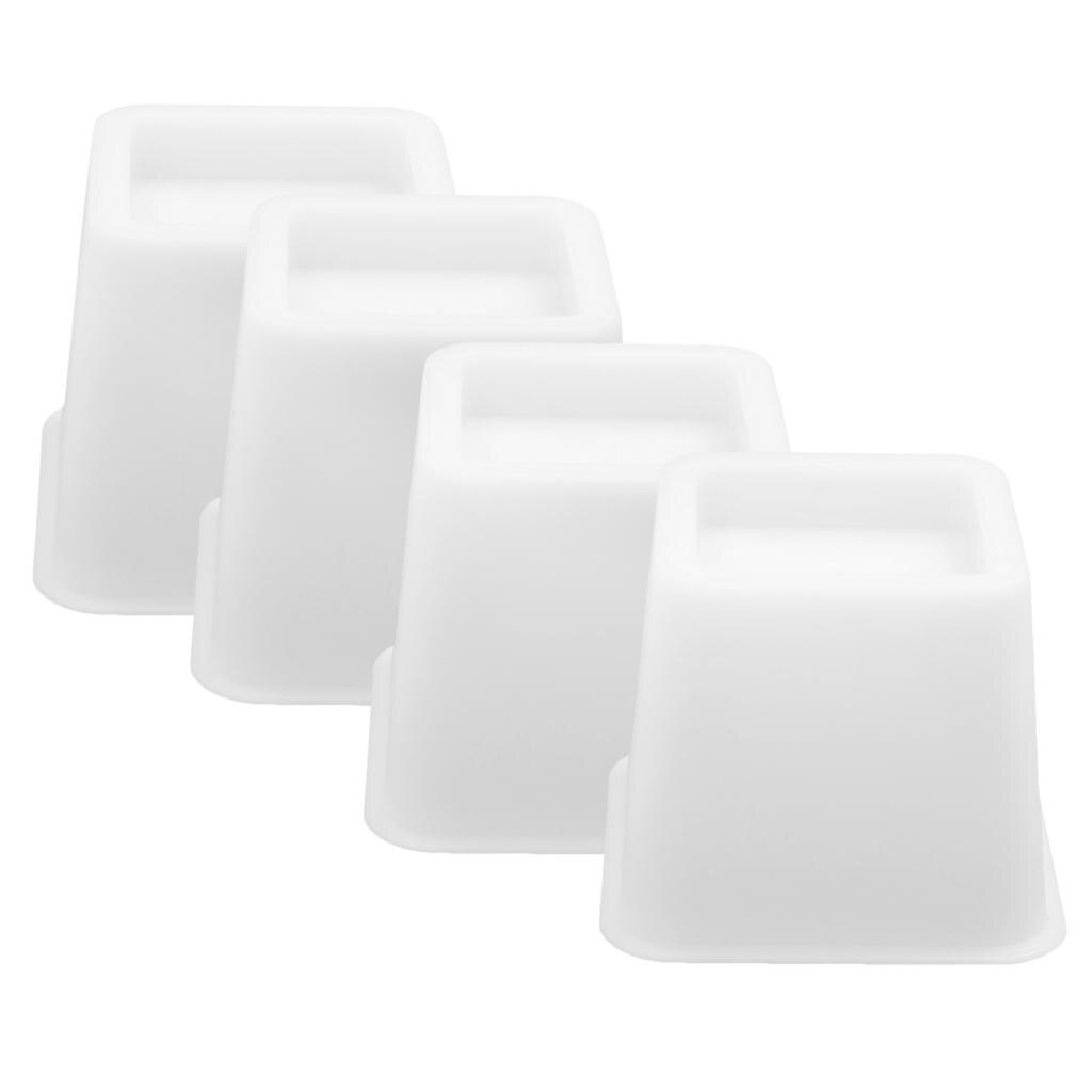 Elevadores de muebles resistentes ajustables de 4 piezas, elevador de patas para sofá/cama/mesa/silla: White 3inch 4pcs