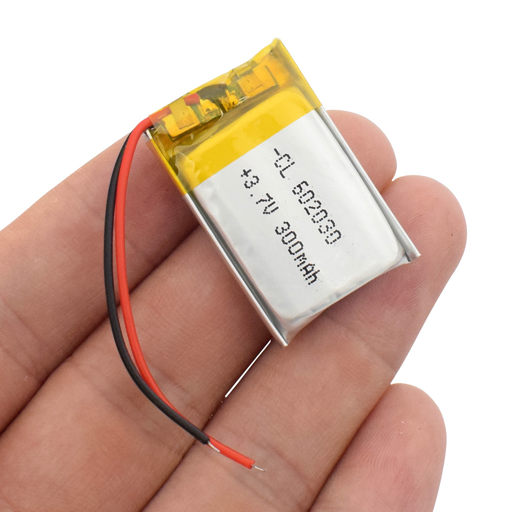 3,7 V 300mAh 602030 polímero de litio li-po Li ion batería recargable Lipo celdas para Altavoz Bluetooth tacógrafo coche DVR Cámara