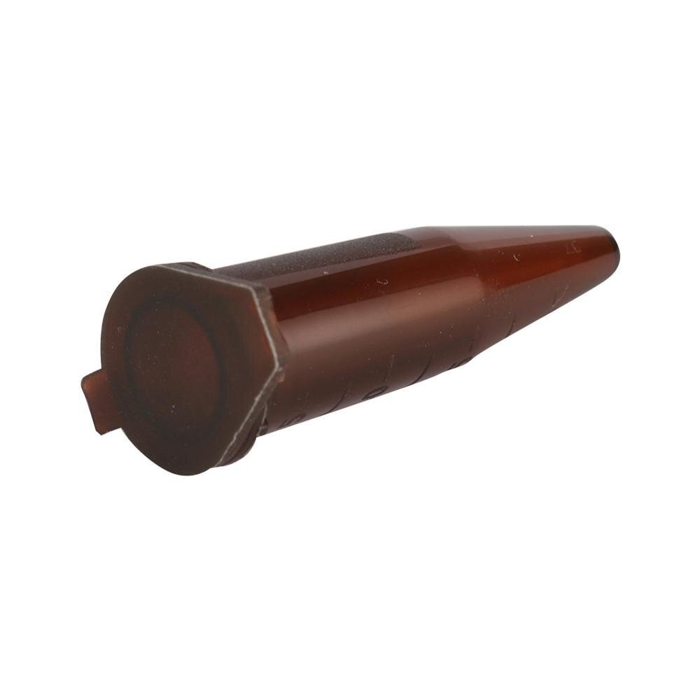 Brown Plastic Centrifugal Test Tube 1.5ml Snap Cap Cone Bottom Centrifugal Vial Laboratory Analysis Sample Test Tube 50Pcs