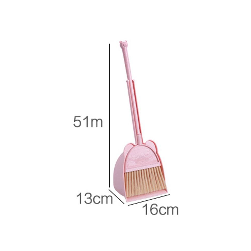 OTHERHOUSE Baby Mini Sweeping Home Broom Dustpan Set Children Toy Floor Cleaner Dust Pan and Brush Soft Bristle Cleaning Tool