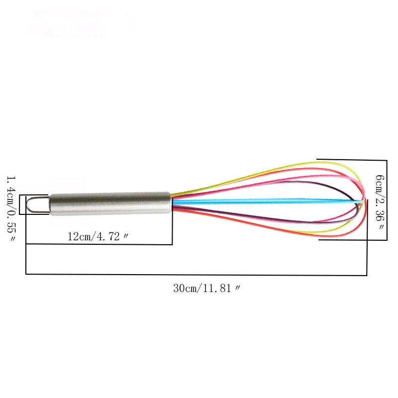 1pcs Drink Whisk Mixer Egg Beater Silicone Egg Beaters Kitchen Tools Hand Egg Mixer Cooking Foamer Wisk Cook Blender: L