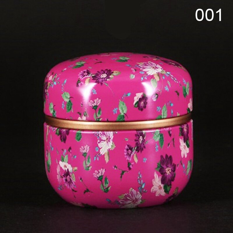 Multifunction Chinese Style Tea Caddies Round Metal Tea Box Jar with Lid UD88: 001