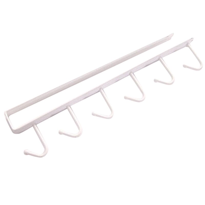 6 haken Metall Gestell Halfter Unter Regal Becher Tasse Schrank Küche Veranstalter Hängen Gestell Halfter Aceessories Werkzeug
