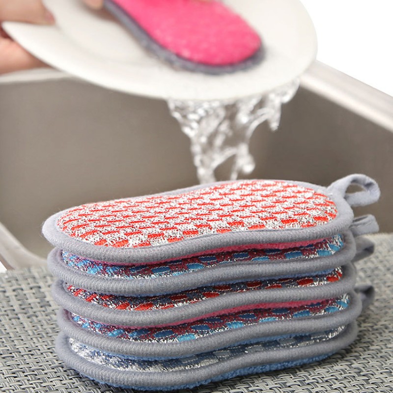 10-1 esponjas para fregar platos, toallita mágica de doble cara, esponjas de limpieza antiadherentes de microfibra para ollas, herramientas de cocina, utensilios para ollas de lavado