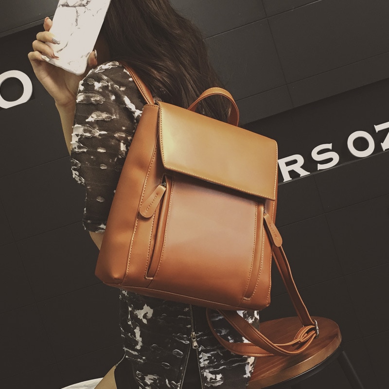 Mochilas Retro de Inglaterra para mujer, , bolso escolar de piel sintética de alta capacidad para viento universitario, bolso de hombro para mujer