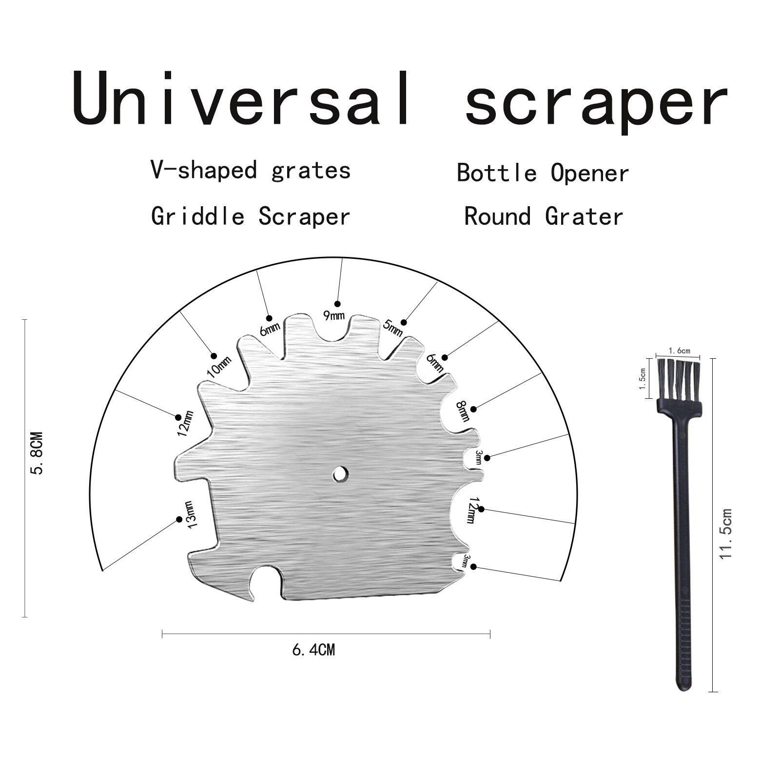 Stainless Steel Grill Cleaning Scraper Bbq Metal Grill Cleaner