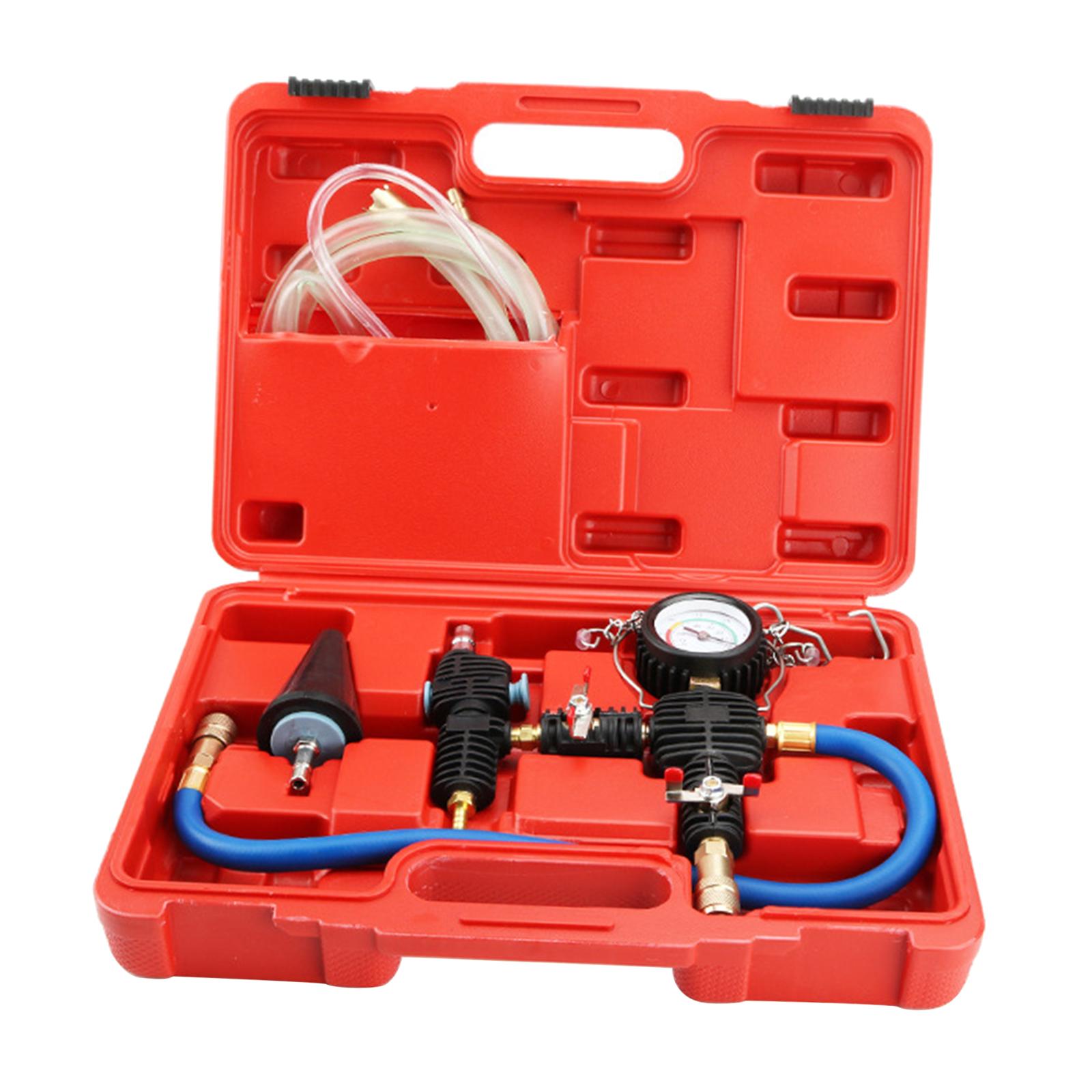 Auto Engine Vacuum Coolant Purging Tool KI, Universal Water Tank Vacuum Antifreeze Filler Set Replace Tool Set for Car Truck SUV