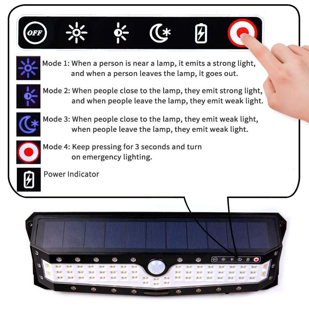 USB Rechargeable PIR Motion LED Motion Solar Light Outdoor Wall Lamp Home Garden Yard Walkway Security Street Light