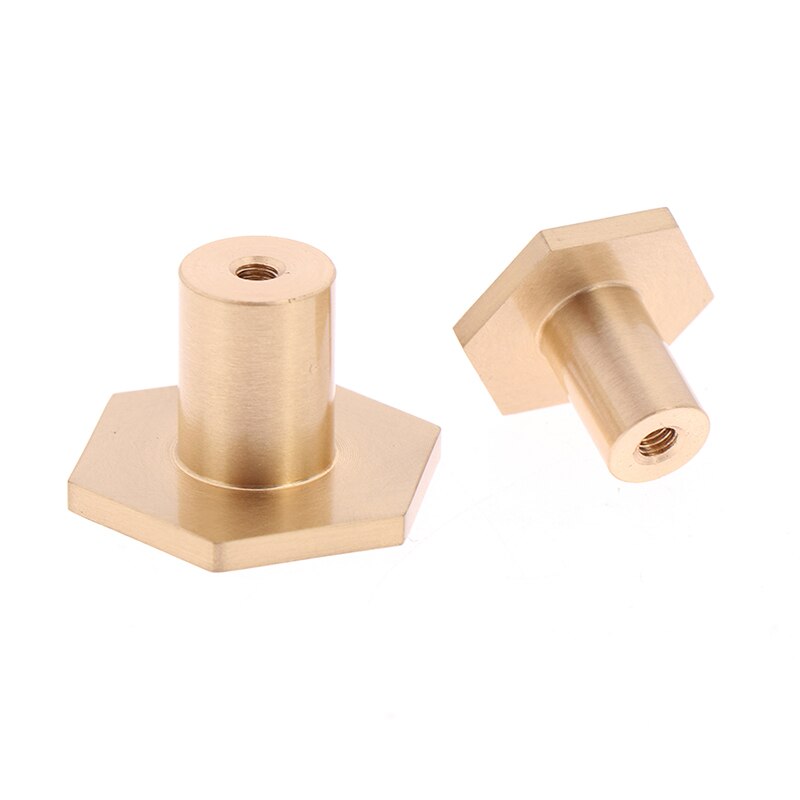 1 Stuks Gold Brass Hexagon Knoppen Kabinet Deurklink Dresser Lade Trekt Home Keuken Meubels Hardware Knoppen Kast