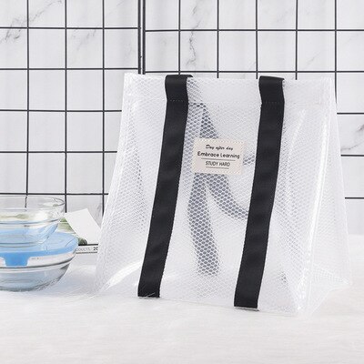 Calor isolado almoço sacos térmica mulher piquenique bento caixa meninos thermo bolsa fresco mantendo recipiente de alimentos acessórios artigos do produto: Transparente