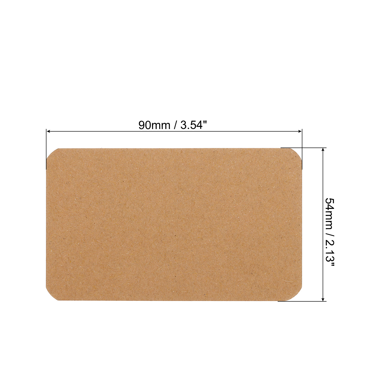 100 Stück 90 x 54 x 0,3 mm Kraftpapier-Karte, blanko, Visitenkarte, Nachricht, Hinweis, Dankeskarte, Schreibkarte, Etikett, Lesezeichen, Lernkarte