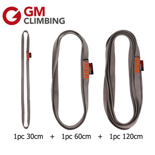 3pcs Climbing Sling 22kN Nylon Bearing Strap Reinforce Rope Belt CE / UIAA 30cm / 60cm / 120cm Arborist Rappelling: set-3sizes