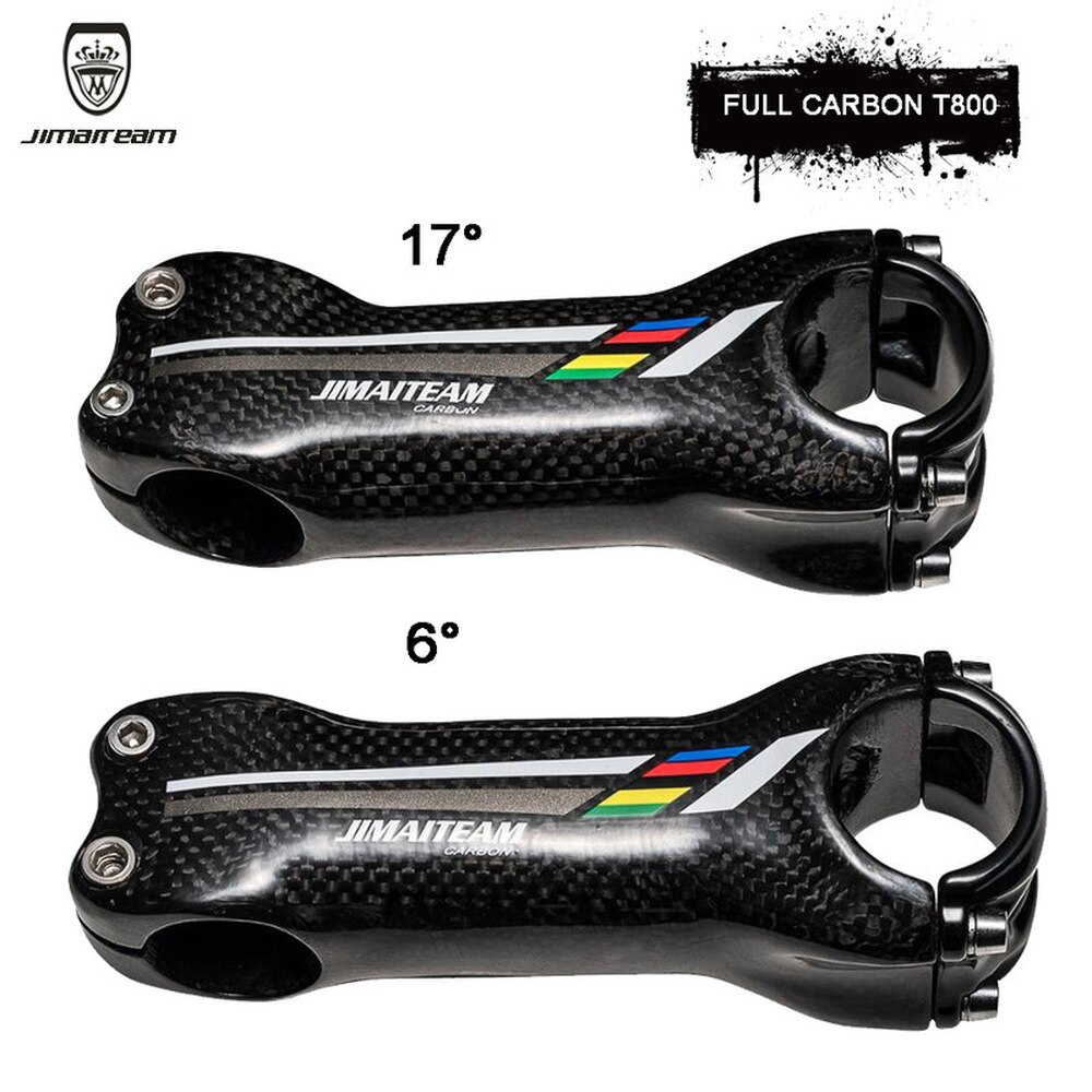 2020 fibra de carbono completo haste da bicicleta 6/17 graus guiador haste montanha estrada bicicleta haste 31.8*70/80/90/100/110/120/130mm mtb haste