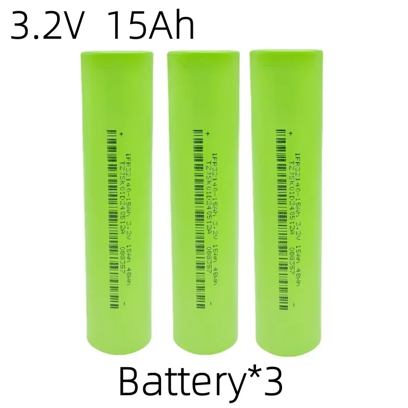 100% Original 32140 3.2V 15Ah LiFePo4 Battery for EV E-Tricycle Ebike Emotorcycle Battery Pack Scooter Outdoor Power Suppl: Beige