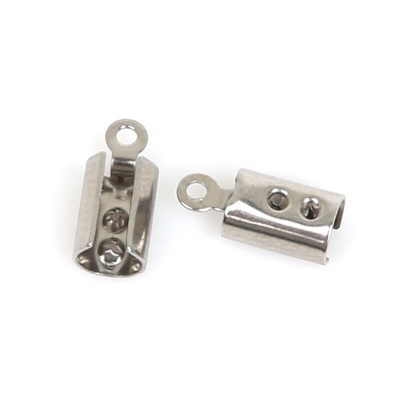 30/90 stücke Edelstahl Seil Kette Schnüre crimpen Korn Ende Kappen Anzug Für 1/2/3/4mm Schmuck Machen DIY Armbinde Halskette Anschluss