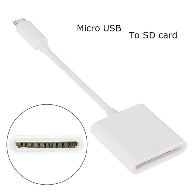 Kaartlezer Micro Secure Digital Geheugenkaarten Telefoon OTG Adapter Kabel Voor Android voor Samsung Micro poort mobiele telefoon