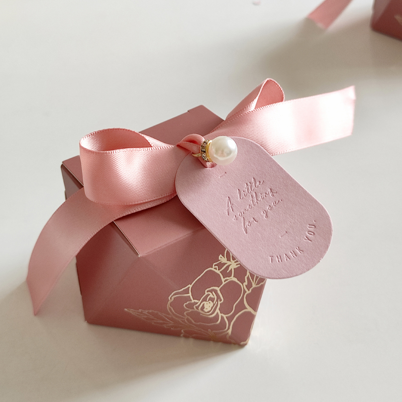 Box Diamond Shape Paper Candy Boxes Chocolate Packaging Box Wedding Favors for Guests Baby Shower Birthday Party