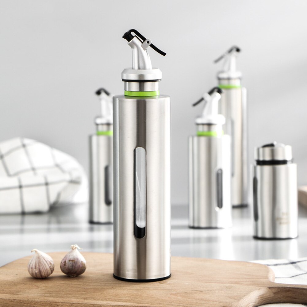 Juego de botellas dispensadoras de aceite, salsa, vinagre, contenedor de almacenamiento, cocina, hogar