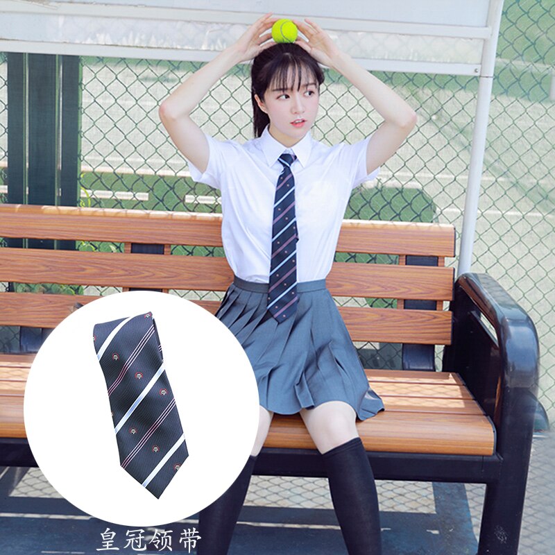 Pajarita con estampado a rayas DK JK uniforme japonés/coreano accesorios de uniforme escolar corbata de lazo corbata para niña ajustable