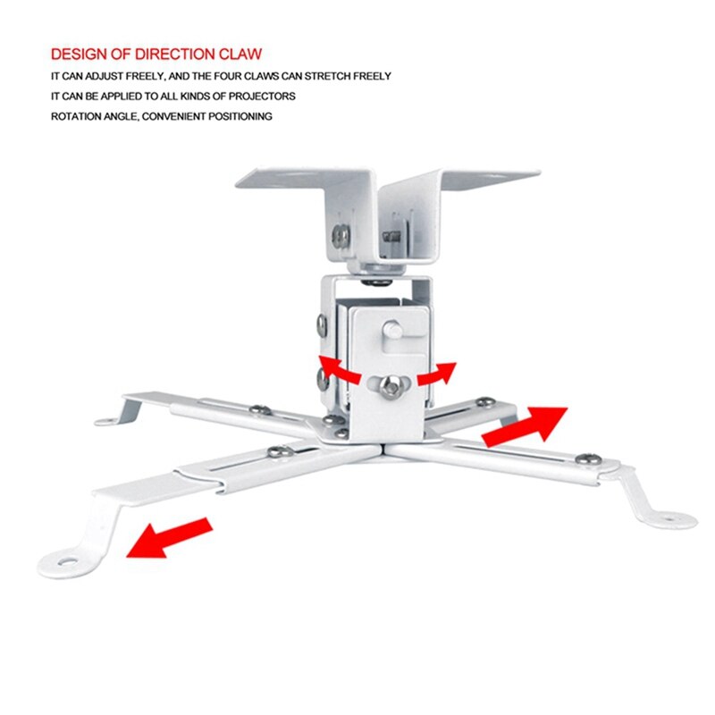 Projector Mount,Universal Full Motion Ceiling Bracket with Extendable Arms Swivel Mount for Home and Office Projector