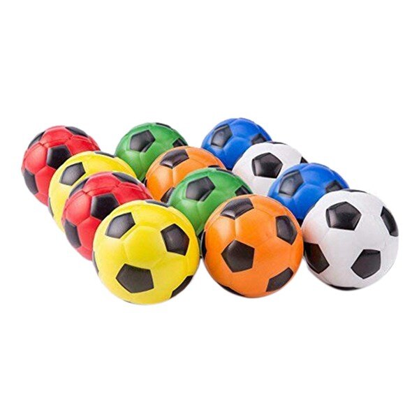 Mini Sports Stress Balls Soccer Balls Fun, 12-Pack