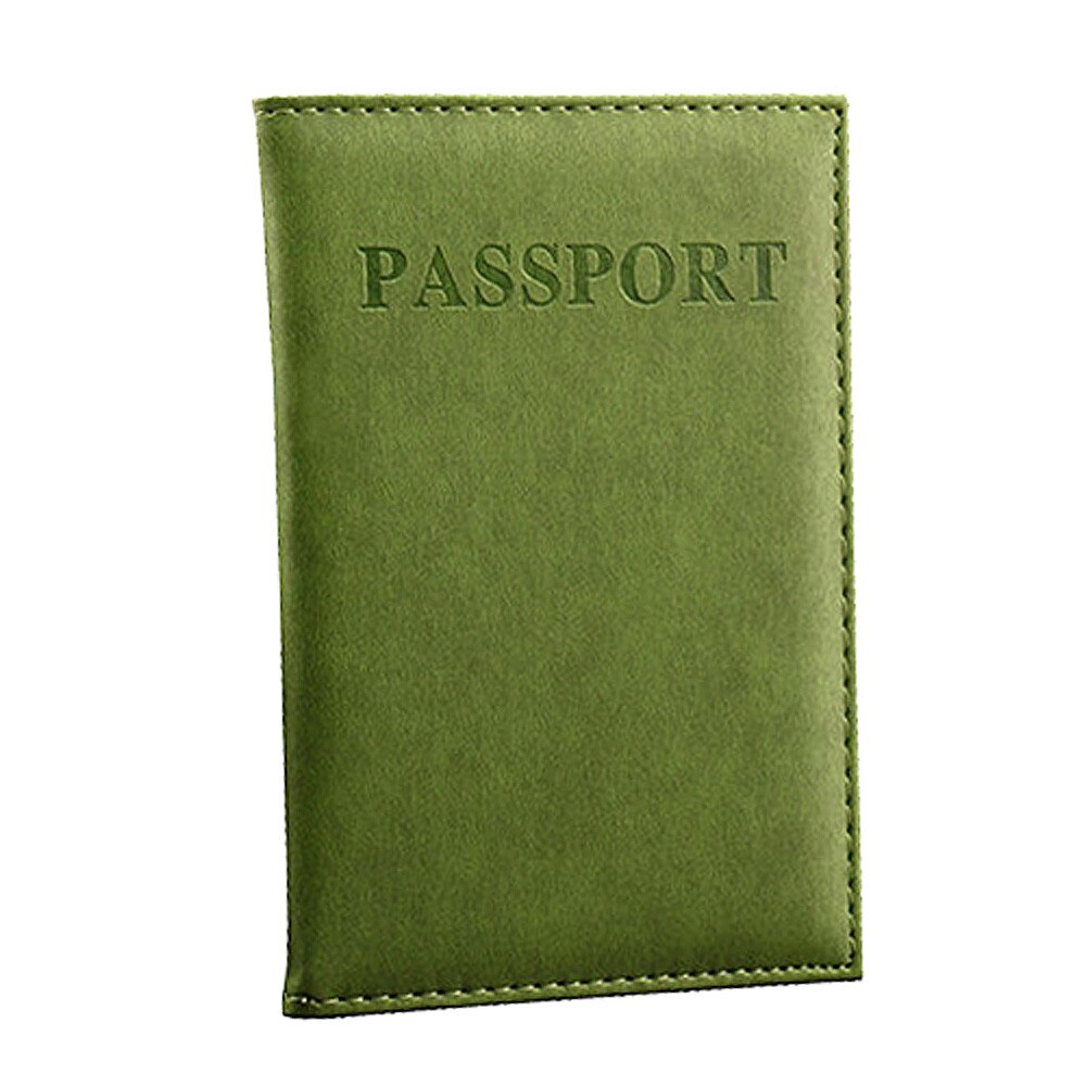 Étui de passeport PU pour femme, , sac de passeport en PU, joli étui de passeport de voyage, protection de la carte d'identité, organisateur du support de passeport # T2: green