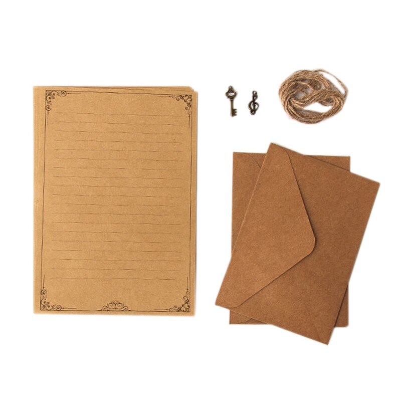 12 Stck Jahrgang Kraft Papier Schreibpapier Europäischen Stil Papier für knapp Schreiben knapp Papier Schreibwaren