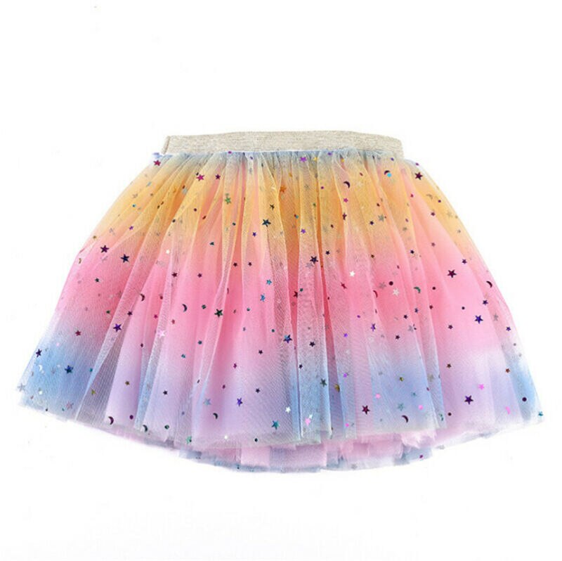 Kids Meisjes Tutu Rok Star Sequin Tule Prinses Rok Ballet Mesh Dance Casual Solid Peuter Kinderen Baljurk Rok